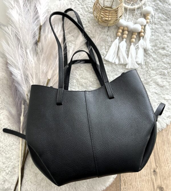 Torba skórzana czarna classic 1 Torba skórzana czarna classic