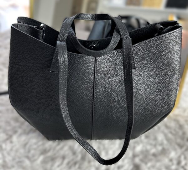 Torba skórzana czarna classic 2 Torba skórzana czarna classic