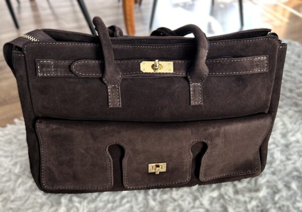 Torba zamszowa z klapami