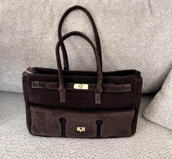 Torba zamszowa z klapami