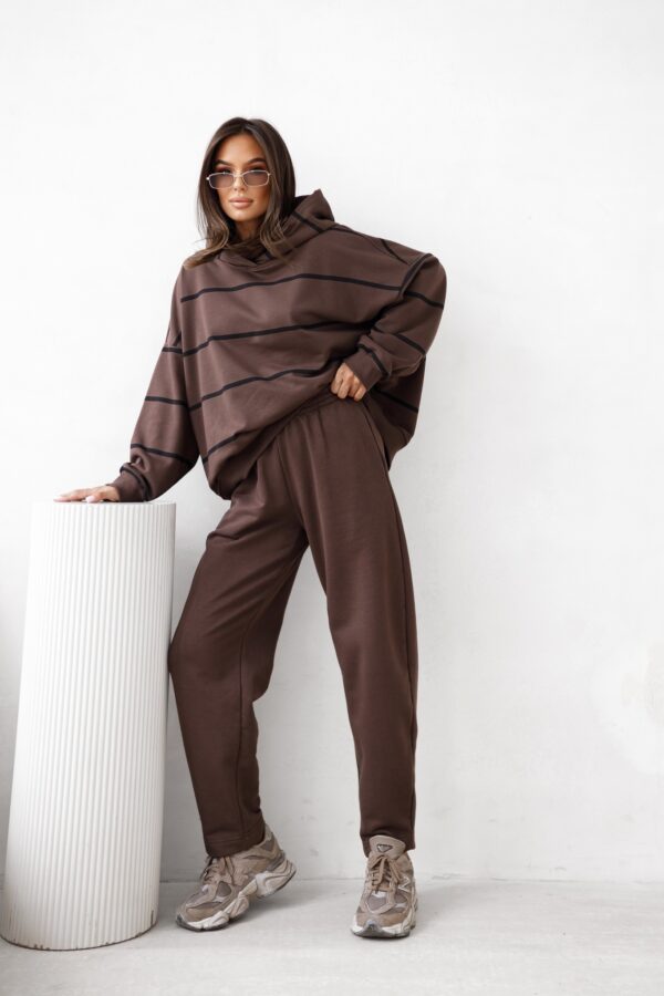 bluza oversize z kapturem, bluza brazowa, bluza bawelniana