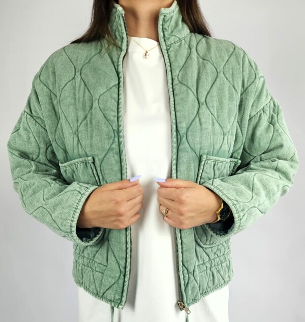 ekka kurtka z lekkim wypełnieniem zielona jesienna