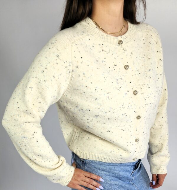 sweter angora kremowy