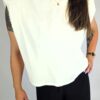 T-shirt padded oversize white