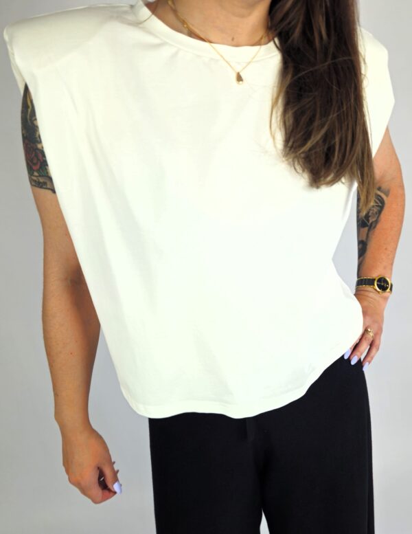 T-shirt padded oversize white