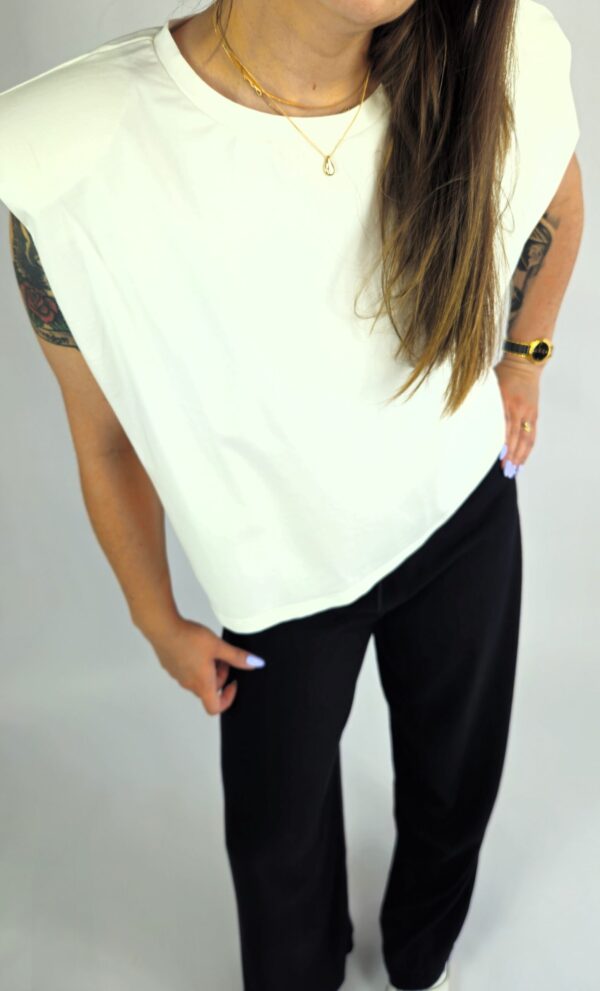 T-shirt padded oversize white