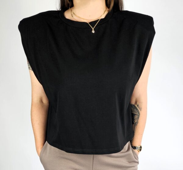 top z poduszkami czarny top z poduszkami czarny oversize