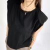 toppaddedczarny21 T-shirt padded oversize black