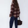 koszula w krate, na zatrzaski, oversize, ciepła,