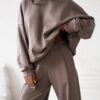 Bluza oversize Lazy jasny brąz