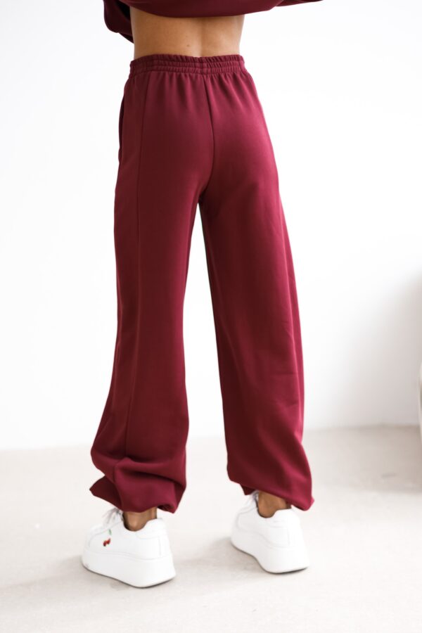 KOMPLET Bluza oversize Gaya bordo i spodnie Flex