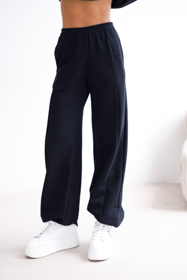 SPODNIE JOGGERY FLEX CZARNE KOMPLET Bluza oversize Gaya czarna i spodnie Flex