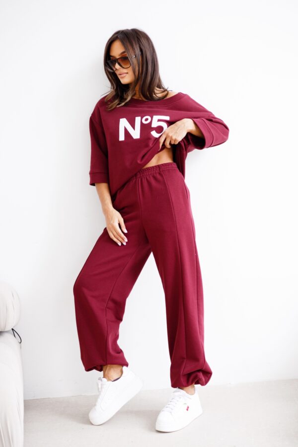 Spodnie jogger Flex bordo