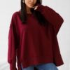 KOMPLET Bluza oversize Gaya bordo i spodnie Flex