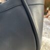 Torba elegance dark denim skorzana, made in italy, z paskiem, duza