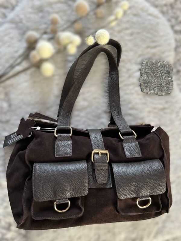 Torba cargo czekolada torba skorzana made in poland cargo casual pasek