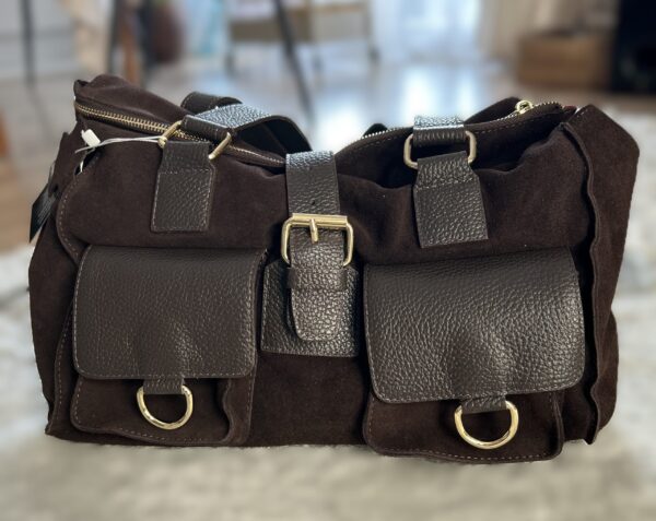 Torba cargo czekolada torba skorzana made in poland cargo casual pasek