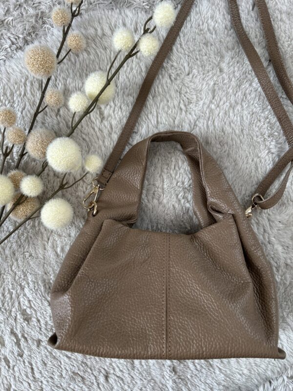 torba pocket bez mała torba made in italy zamsz naturalny na pasku