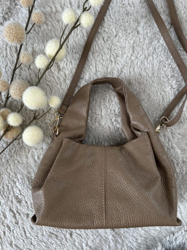 torba pocket bez mała torba made in italy zamsz naturalny na pasku