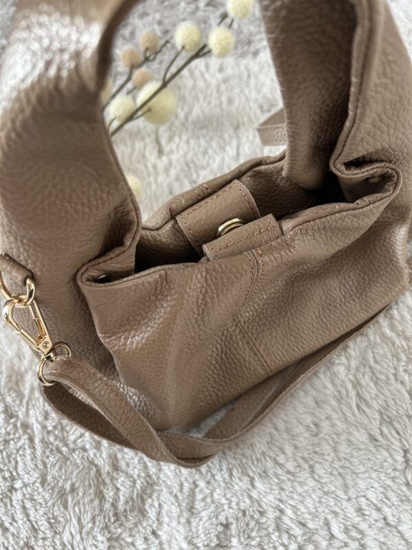 torba pocket bez mała torba made in italy zamsz naturalny na pasku