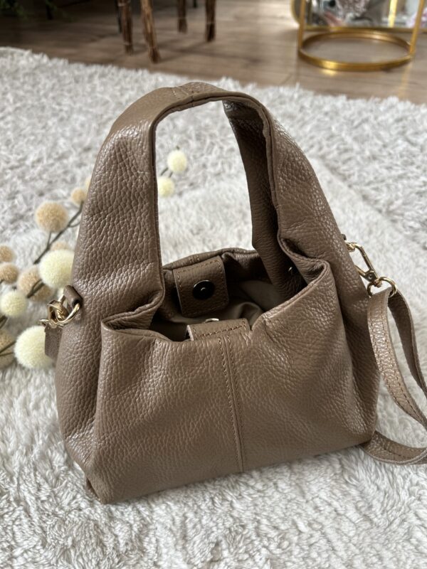 torba pocket bez mała torba made in italy zamsz naturalny na pasku