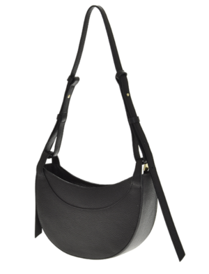 torba Luna Black torba skórzana made in poland na pasku skóra naturalna