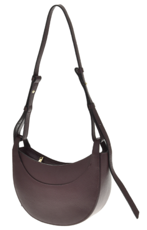 torba Luna Bordo torba skórzana made in poland na pasku skóra naturalna