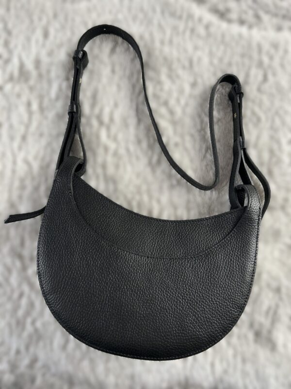 torba Luna Black torba skórzana made in poland na pasku skóra naturalna