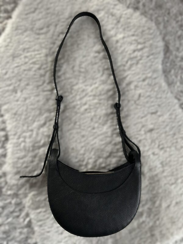 torba Luna Black torba skórzana made in poland na pasku skóra naturalna