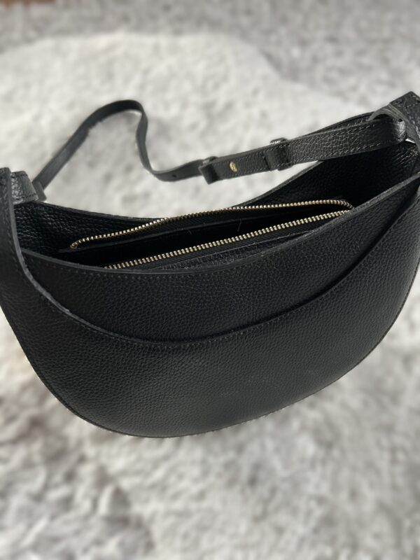 torba Luna Black torba skórzana made in poland na pasku skóra naturalna