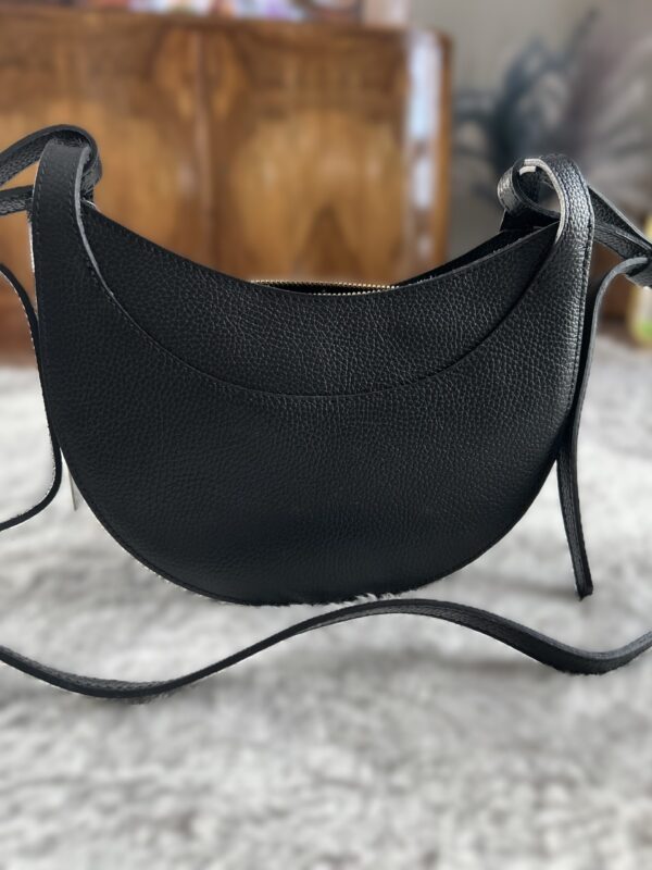 torba Luna Black torba skórzana made in poland na pasku skóra naturalna