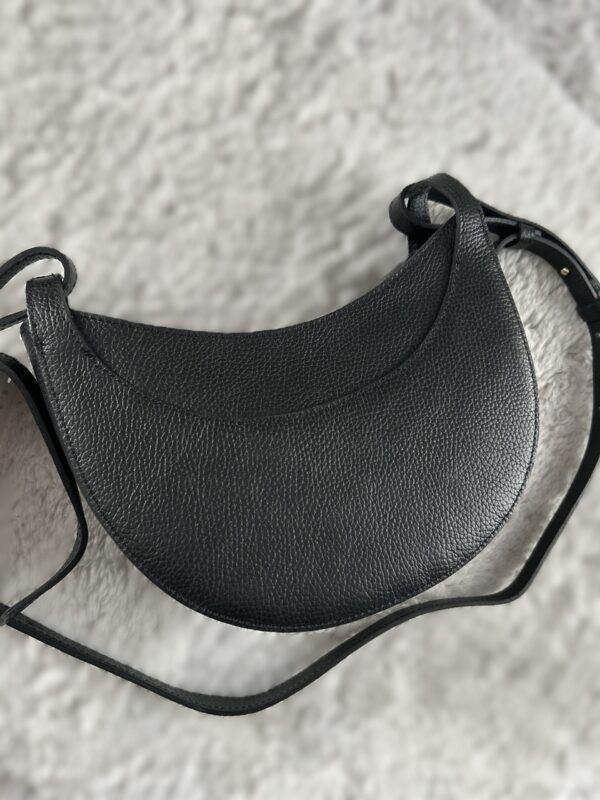 torba Luna Black torba skórzana made in poland na pasku skóra naturalna