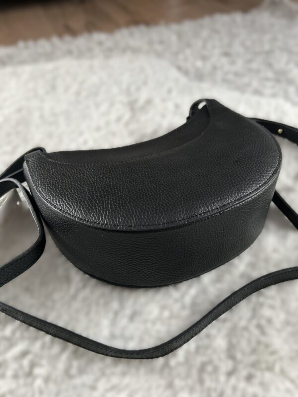 torba Luna Black torba skórzana made in poland na pasku skóra naturalna