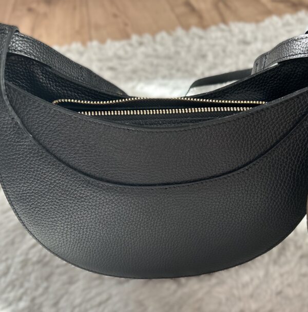 torba Luna Black torba skórzana made in poland na pasku skóra naturalna